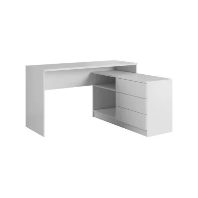 Corner computer desk Perfect Home Teo / Teo 3S/138 C White